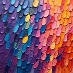 Obraz premium Seamless pattern with acrylic paint on the canvas, in the style of colorful impasto
