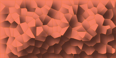Obraz premium 3D abstract broken glass quartz vonoroi diagram background. papercut design geometric retro tiles pattern vintage vector background.
