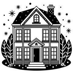 sketch of house -vector illustration