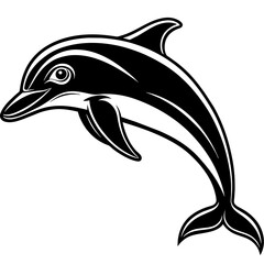 dolphin white background -Vector illustration