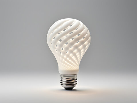 Glowing light bulb isolated on background