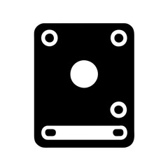 Hard Drive icon vector graphics element silhouette sign symbol illustration on a isolated Background