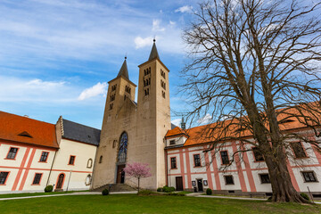Fototapeta na wymiar Premonstratensian Monastery from 12th century. Milevsko, Czech Republic.