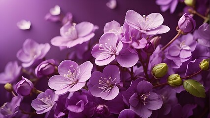 Naklejka na ściany i meble purple crocus flowers