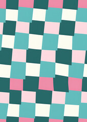 Checkered pattern. Blue plaid Hand Drawn pattern. Watercolor Gingham Window pane grid plaid Stripes pattern