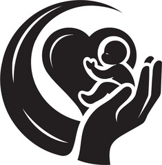Obraz premium mom and baby logo