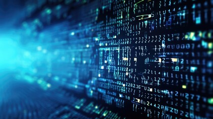 Monitor closeup of function source code. Abstract IT technology background. Software source code.