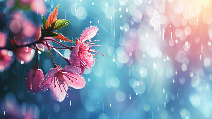 rainy and flowers