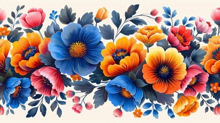 Vibrant Floral Bouquet in Full Bloom Generative AI - obrazy, fototapety, plakaty
