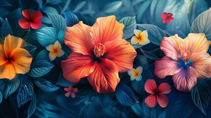 Obraz na płótnie Canvas Vibrant Floral Blossom in Full Bloom Generative AI