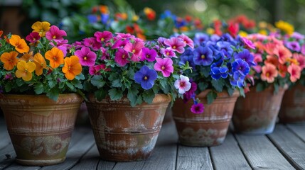 Vibrant Seasonal Floral Arrangement Generative AI