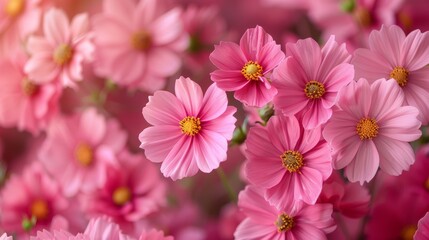 Vibrant Cosmos Flower Blooming in a Lush Garden Generative AI