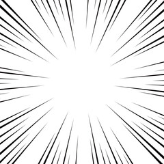 Obraz premium 正方形の黒色の集中線の素材