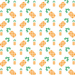 Pineapple high class trendy multicolor repeating pattern vector illustration design