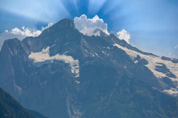 Famous village Grindelwald in swiss alps 