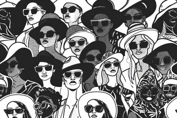 style fashion illustration vector drawing of modern vectors