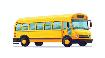 Obraz na płótnie Canvas School bus simple isolated vector design 2d flat ca