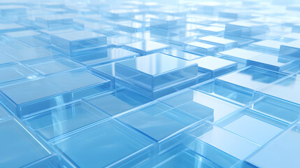 Obraz premium Digital technology white and blue interlaced scene geometry poster web page PPT background