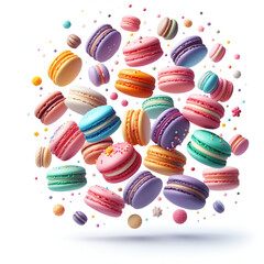 Obraz premium illustration of a set of colorful candies on white background