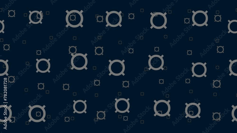 Poster currency signs float horizontally from left to right. parallax fly effect. floating symbols are loca
