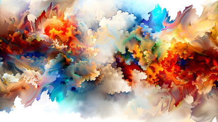 Burst of vibrant colors resembling an explosion of creativity.


