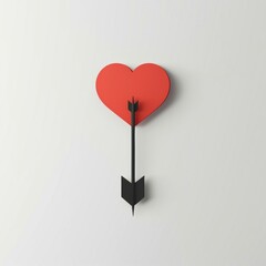 Vector illustration of heart and arrow