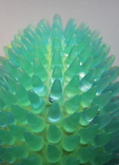 Abstract Pattern Of Translucent Outgrowth Spikes Structure On Sphere Object

