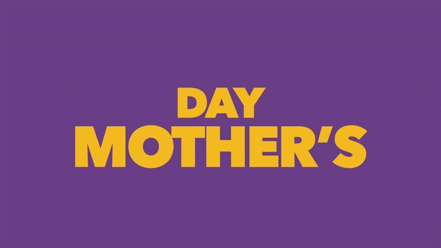 A vibrant image featuring the words Mothers Day in yellow, forming a speech bubble shape on a purple backdrop. Celebrating the importance of mothers