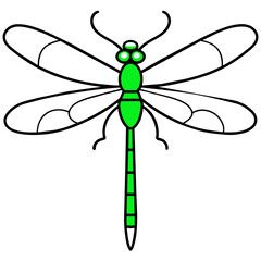 grasshopper Colouring page for kids -vector illustration