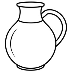 jug Colouring page for kids -vector illustration