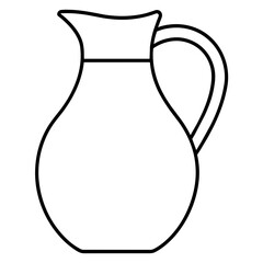 jug Colouring page for kids -vector illustration