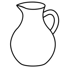 jug Colouring page for kids -vector illustration