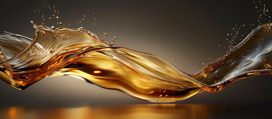 Flow of Liquid Oil - obrazy, fototapety, plakaty