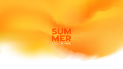 Summertime blurred background. Summer theme orange colored gradients for creative seasonal graphic design. Vector illustration.
