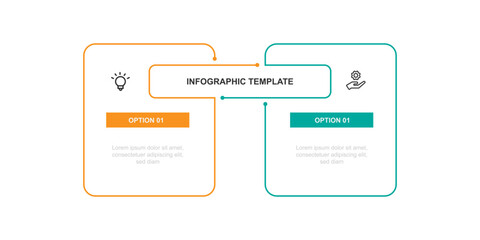 2 step infographic template vector element