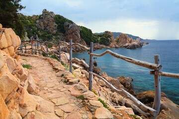 Beach trail in Costa Paradiso, Sardinia - 782087983