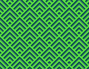 Geometric green seamless pattern. Vector pattern of triangles for background and packaging