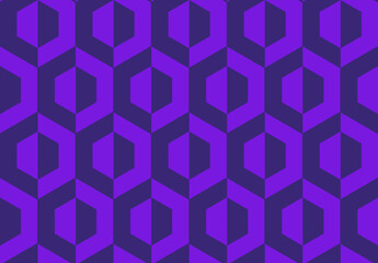 Abstract purple pattern for packaging and background. Abstract geometric seamless pattern of hexagons
