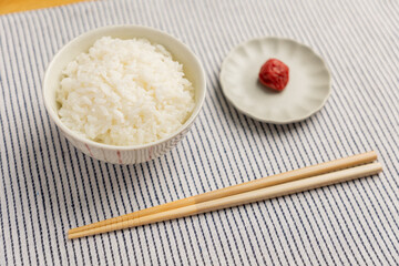 梅干しと白米