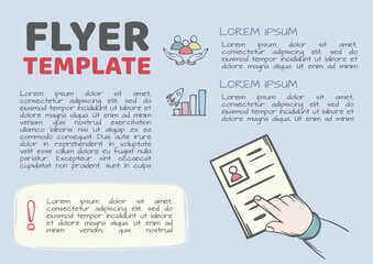 Colorful editable template for flyer, advertisement, post, poster. Vector design related to business, career and finance