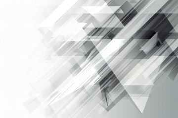 Abstract grey and white background with futuristic shapes - 782095115