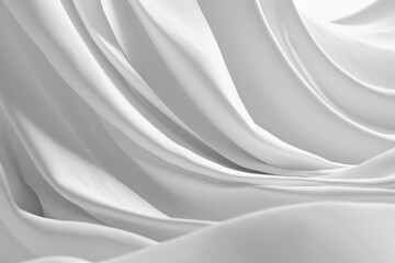 Abstract white background with soft waves and light grey lines for design - 782095507