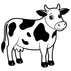 cow cartoon isolated