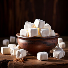 Fototapeta na wymiar Delicious marshmallows 먹음직 스러운 마시멜로우Generative AI