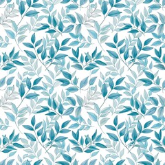 fabric pattern seamless leaves light blue white background textile design fashionable modern vintage motif craft beauty luxury creativity colorful wedding 