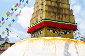 nepalese style stupa at kathmandu street	 - 782099192