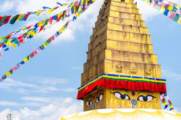 nepalese style stupa at kathmandu street	 - 782099304