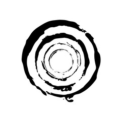 Few circle ink stamp. Circle stain. Abstract circle