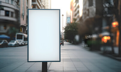 Vertical Advertising Mockup in City
