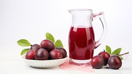 plum juice and fruits